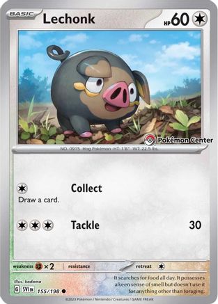 Lechonk (Pokemon Center Exclusive) 155/198 - Miscellaneous Cards & Products Holofoil