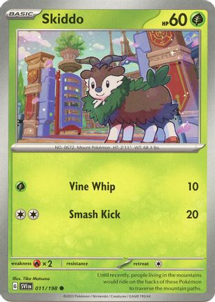 Skiddo 011/198 - SV01 Scarlet & Violet Base Set Reverse Holofoil