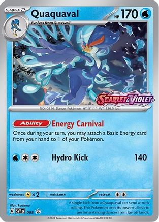Quaquaval (Prerelease) 005 - SV Scarlet & Violet Promo Cards Holofoil