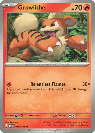 Growlithe 030/198 - SV01 Scarlet & Violet Base Set Reverse Holofoil