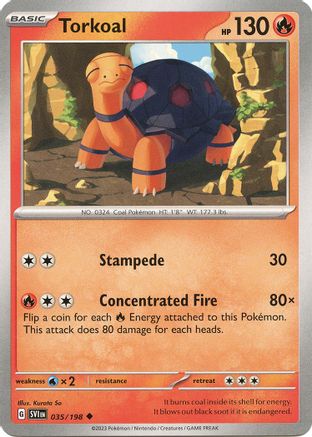 Torkoal 035/198 - SV01 Scarlet & Violet Base Set Reverse Holofoil