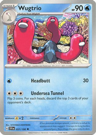 Wugtrio 057/198 - SV01 Scarlet & Violet Base Set Reverse Holofoil
