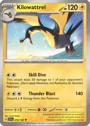 Kilowattrel 079/198 - SV01 Scarlet & Violet Base Set Reverse Holofoil