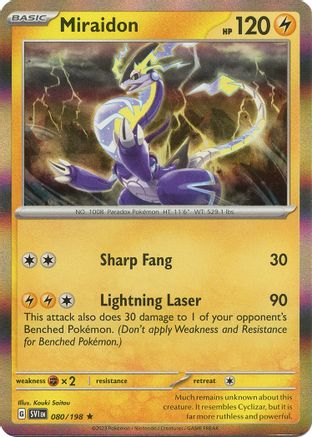 Miraidon 080/198 - SV01 Scarlet & Violet Base Set Reverse Holofoil