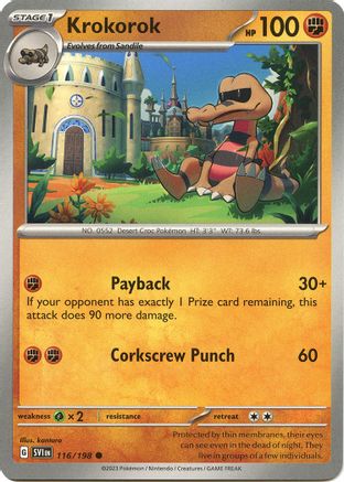 Krokorok 116/198 - SV01 Scarlet & Violet Base Set Reverse Holofoil