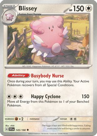 Blissey 145/198 - SV01 Scarlet & Violet Base Set Reverse Holofoil