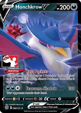 Honchkrow V 088/172 - Prize Pack Series Cards Holofoil