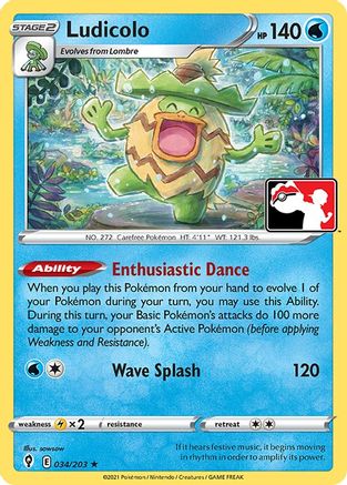 Ludicolo 034 - Prize Pack Series Cards