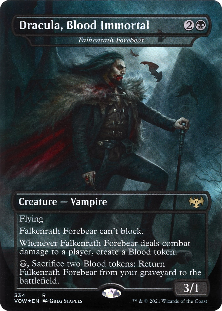 Falkenrath Forebear (VOW-334) - Innistrad: Crimson Vow / Dracula, Blood Immortal (Borderless)