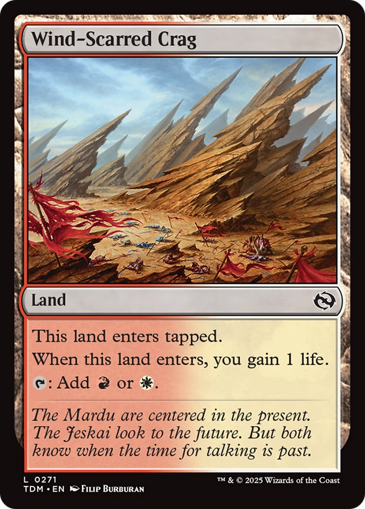Wind-Scarred Crag (TDM-271) - Tarkir: Dragonstorm Foil