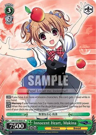 Weiss Schwarz: Innocent Heart, Makina - The Fruit of Grisaia - Near Mint