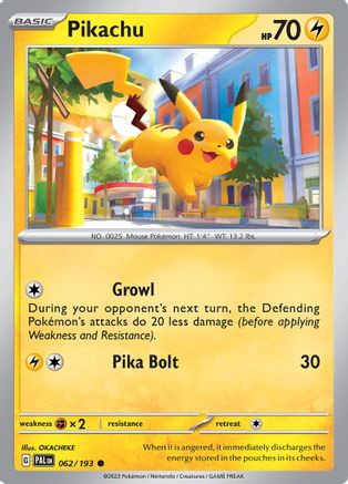 Pikachu 062/193 - SV02 Paldea Evolved