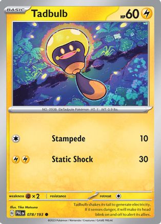 Tadbulb 078/193 - SV02 Paldea Evolved Reverse Holofoil