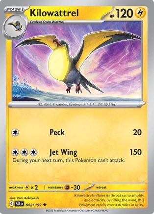 Kilowattrel 082/193 - SV02 Paldea Evolved Reverse Holofoil