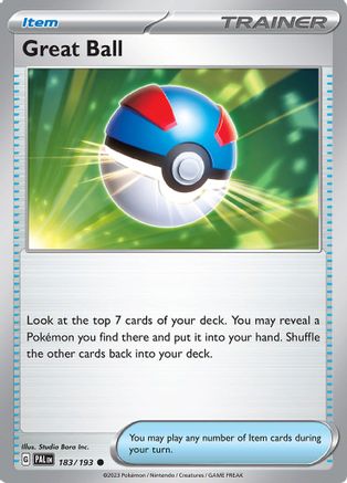 Great Ball 183/193 - SV02 Paldea Evolved Reverse Holofoil