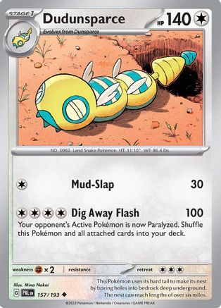 Dudunsparce 157/193 - SV02 Paldea Evolved