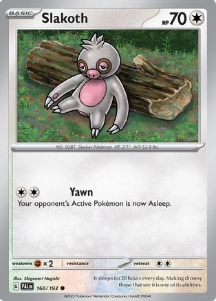 Slakoth 160/193 - SV02 Paldea Evolved Reverse Holofoil