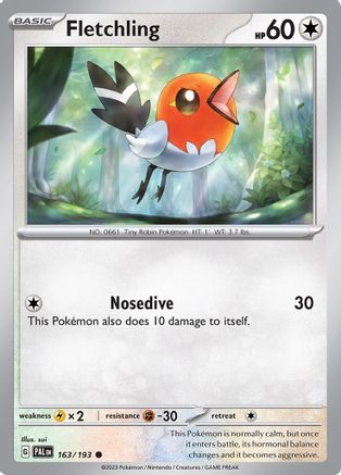 Fletchling 163/193 - SV02 Paldea Evolved Reverse Holofoil