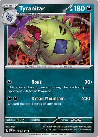 Tyranitar 135/193 - SV02 Paldea Evolved Reverse Holofoil