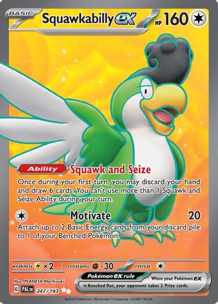 Squawkabilly ex 247/193 - SV02 Paldea Evolved Holofoil