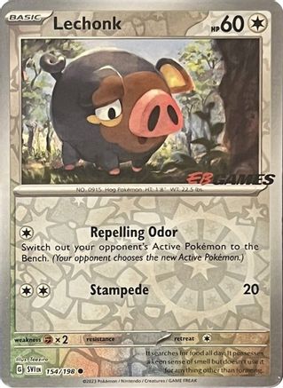 Lechonk (EB Games Promo) 154/198 - Miscellaneous Cards & Products Reverse Holofoil