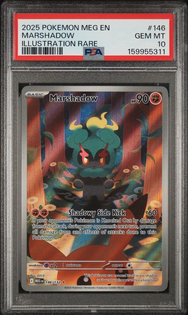 Marshadow Illustration Rare Mega Evolution 146/132 PSA 10