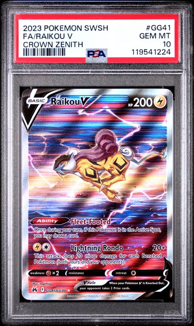 Raikou V Crown Zenith GG41/GG70 PSA 10