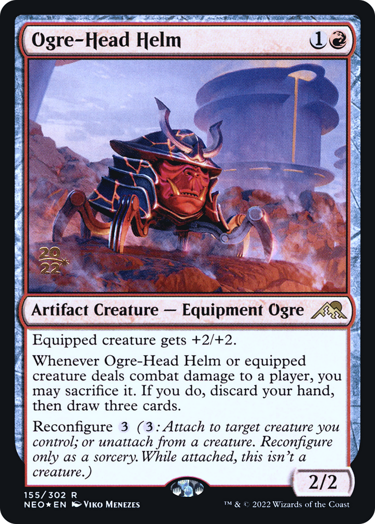Ogre-Head Helm (PRE-155S) - Kamigawa: Neon Dynasty Promos Foil