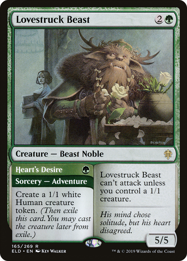 Lovestruck Beast // Heart's Desire (ELD-165) - Throne of Eldraine Foil