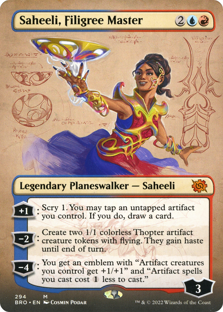 Saheeli, Filigree Master (BRO-294) - The Brothers' War (Borderless) Foil