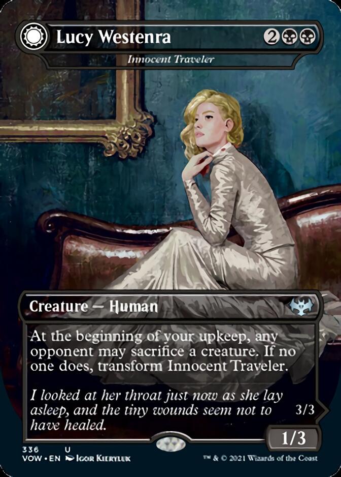 Innocent Traveler // Malicious Invader (VOW-336) - Innistrad: Crimson Vow: (Double Faced Transform) (Borderless) Foil