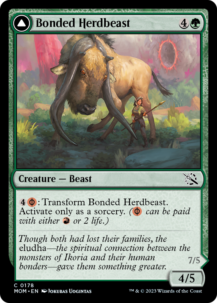 Bonded Herdbeast // Plated Kilnbeast (MOM-178) - March of the Machine Foil