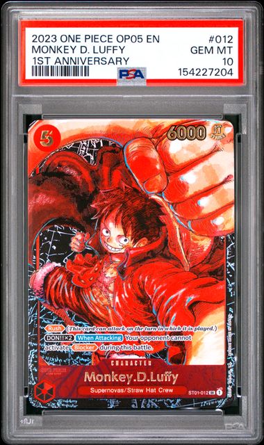 Monkey.D.Luffy OP05 Awakening of the New Era ST01-012 PSA 10