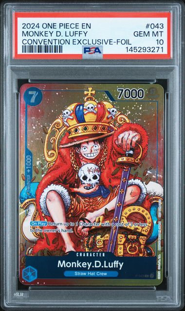 Monkey.D.Luffy 2024 Convention Exclusive One Piece Promo Foil #043 PSA 10
