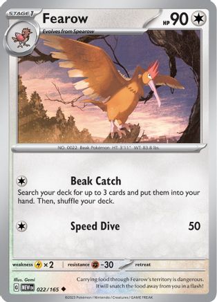 Fearow 022/165 - SV Scarlet & Violet 151 Reverse Holofoil