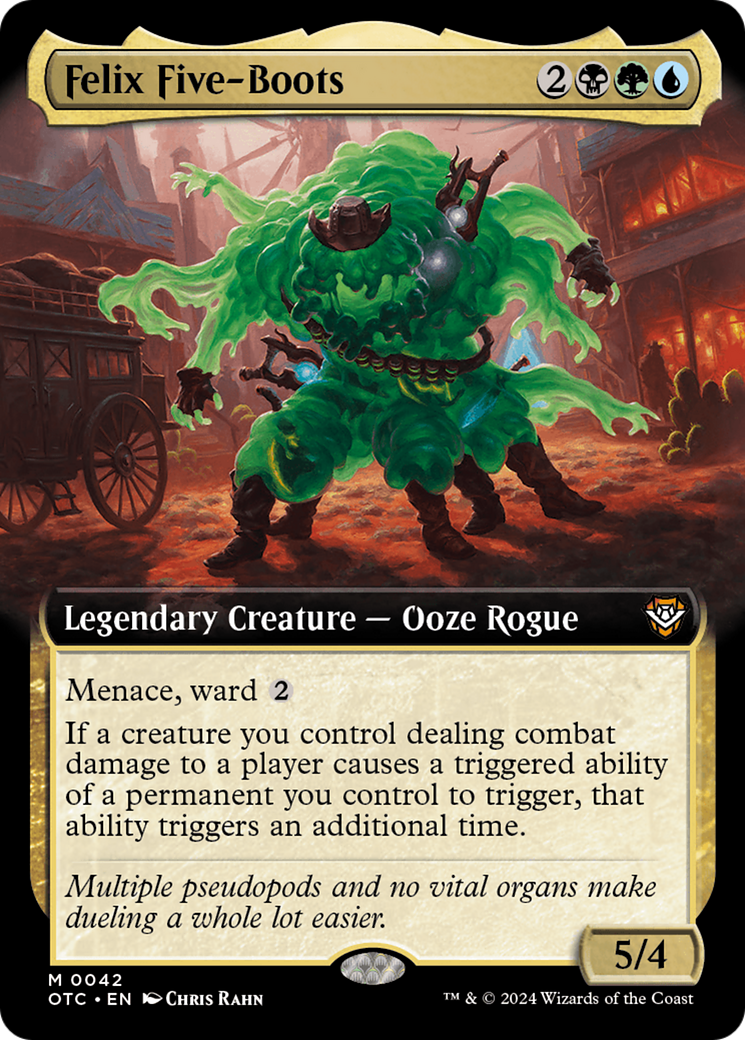 Felix Five-Boots (OTC-042) - Outlaws of Thunder Junction Commander: (Extended Art) Foil