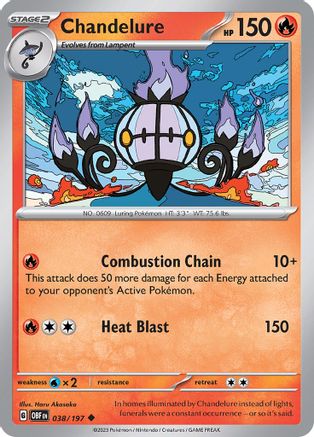 Chandelure 038/197 - SV03 Obsidian Flames
