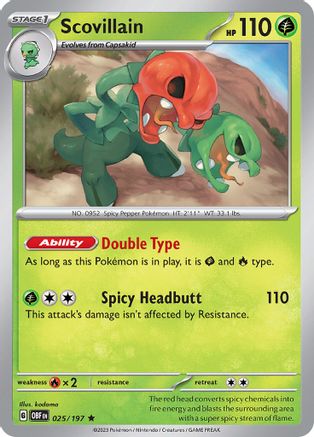 Scovillain 025/197 - SV03 Obsidian Flames Reverse Holofoil