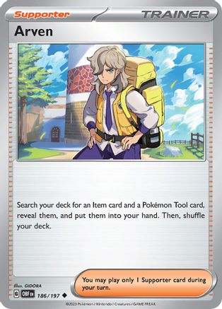 Arven 186/197 - SV03 Obsidian Flames Reverse Holofoil