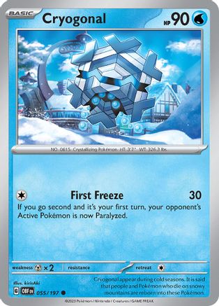 Cryogonal 055/197 - SV03 Obsidian Flames
