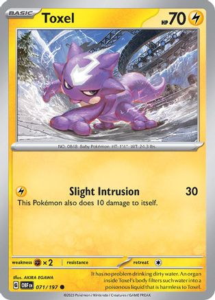 Toxel 071/197 - SV03 Obsidian Flames Reverse Holofoil