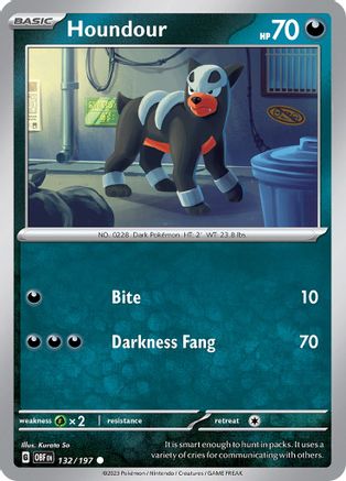 Houndour 132/197 - SV03 Obsidian Flames