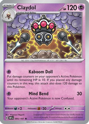 Claydol 095/197 - SV03 Obsidian Flames Holofoil