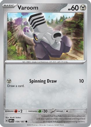 Varoom 154/197 - SV03 Obsidian Flames Reverse Holofoil