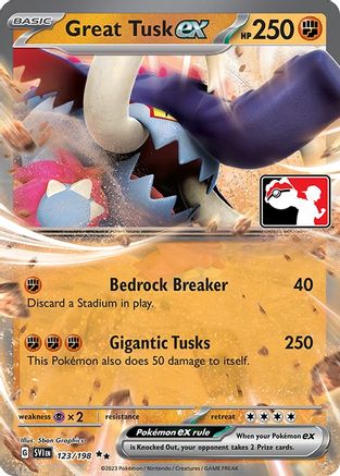 Great Tusk ex 123 - Prize Pack Series Cards Holofoil