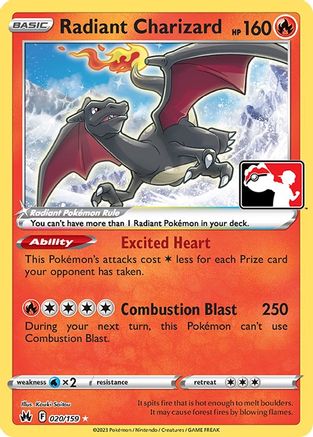 Radiant Charizard 020 - Prize Pack Series Cards Holofoil