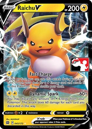 Raichu V 045/172 - Prize Pack Series Cards Holofoil