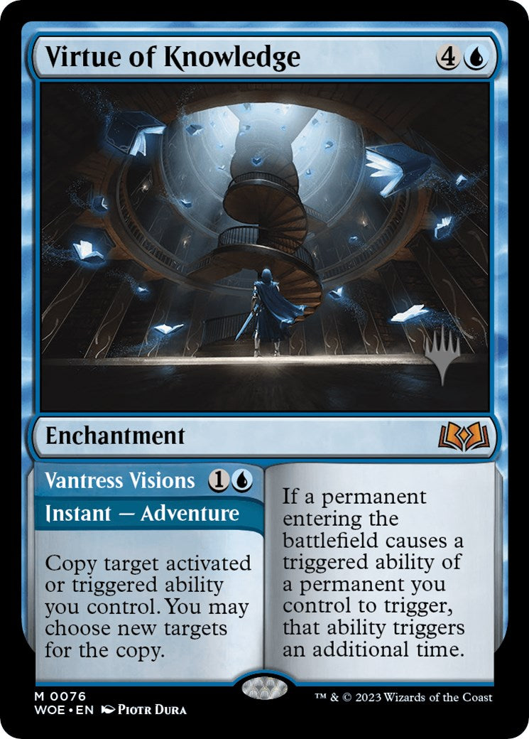 Virtue of Knowledge // Vantress Visions (PPWOE-076) - Wilds of Eldraine Promos Foil