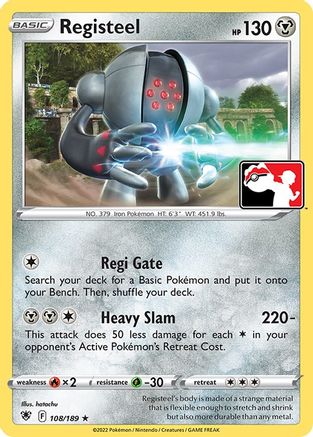 Registeel 108/189 - Prize Pack Series Cards