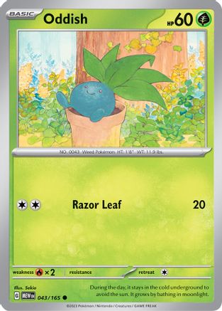 Oddish 043/165 - SV Scarlet & Violet 151 Reverse Holofoil